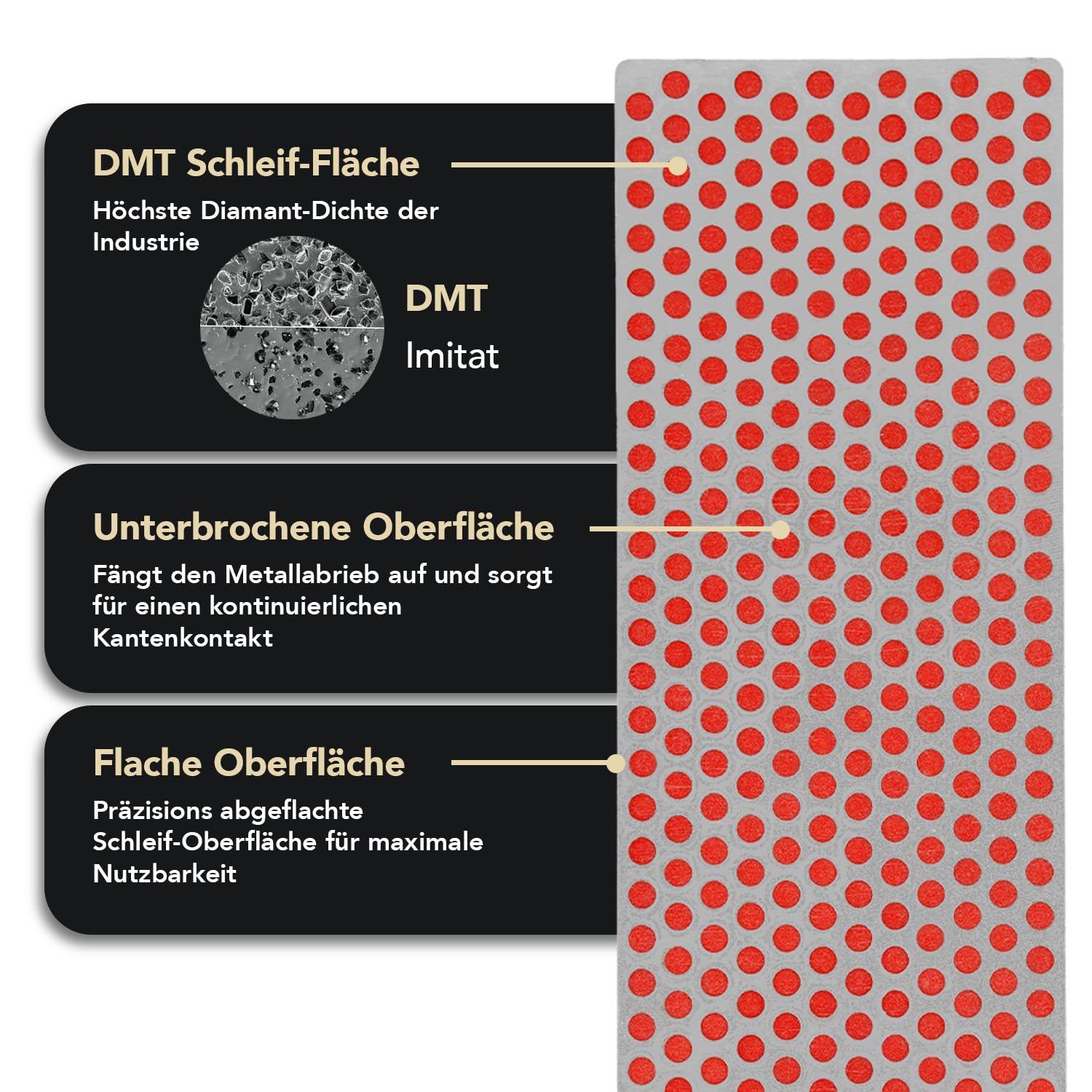 DMT Diamond Whetstone Diamant Schleifstein in Kunststoffbox 6" Fein, Messerschärfer in Profiqualität, 15cm Wetzstein für Messer und Werkzeuge, Made in USA, W6FP