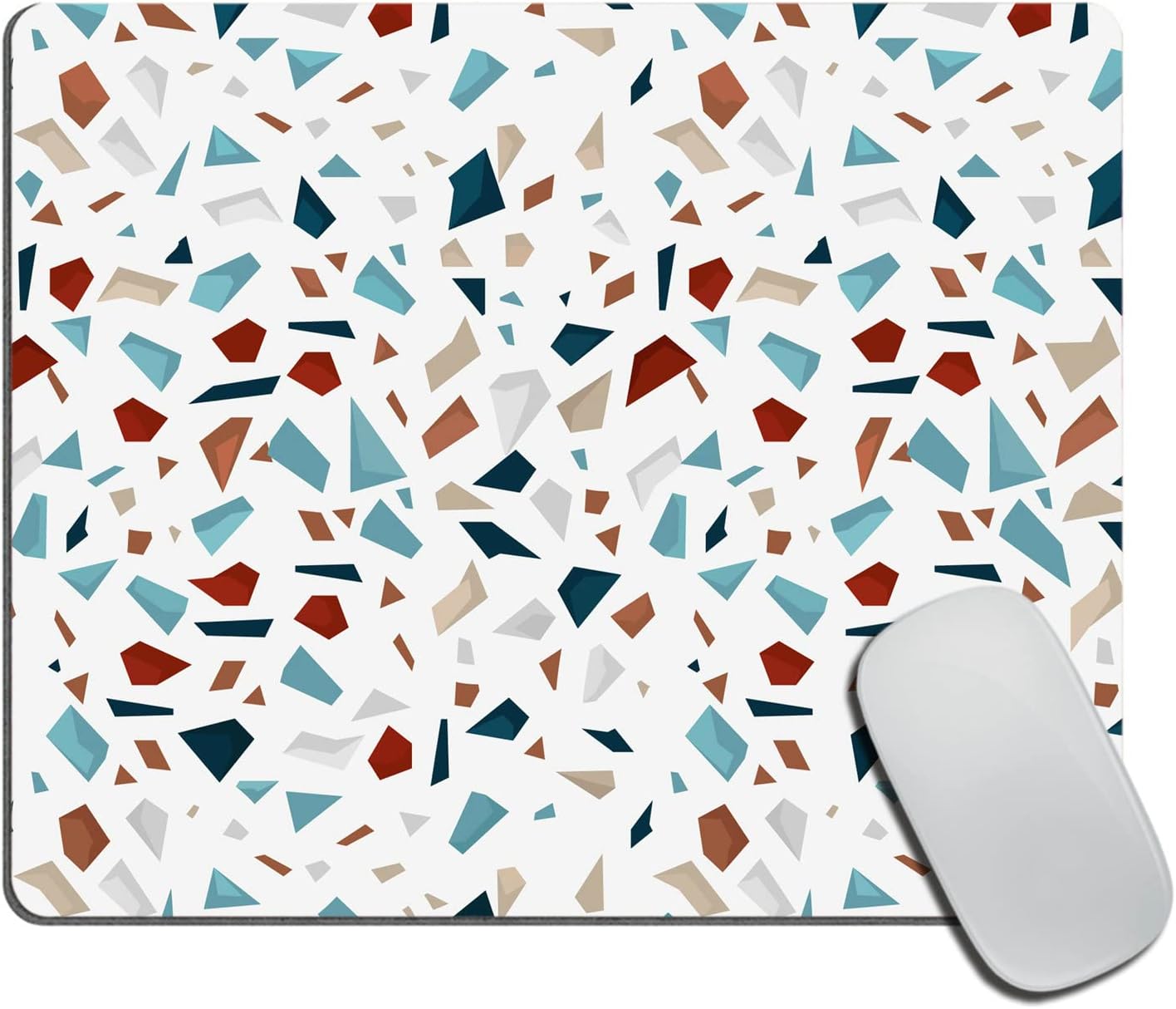 Mouse Pad Terrazzo Mousepad Cute Abstract Office Decor for Women Mosaic Desk Accessories Marble Unique Mousepad Gift Colleague Boss 9.5"x7.9"x0.12" Inch