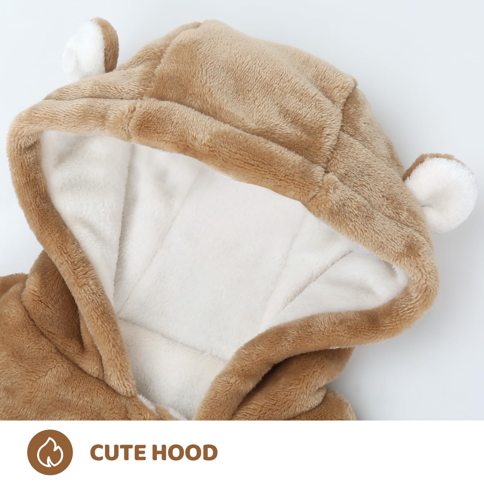 WYTbaby Tute da neve bambino Pile tuta neve Neonato Inverno con Cappuccio Calore Infantile pagliaccetto Tute Neve Outfit per Ragazze Ragazzi