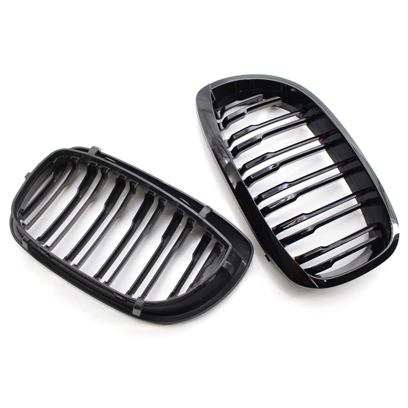 Grill samochodowy zderzak przedni 2 listwy czarny błyszczący grill wyścigowy, dla BMW, E46 Coupe 325Ci 330Ci LCI drzwi 2003 2004 2005 2006