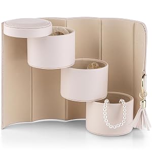VLANDO Travel Jewelry Case for Women Travel Essential Travel Must Haves Jewelry Travel Organizer for Girls Christmas Gifts