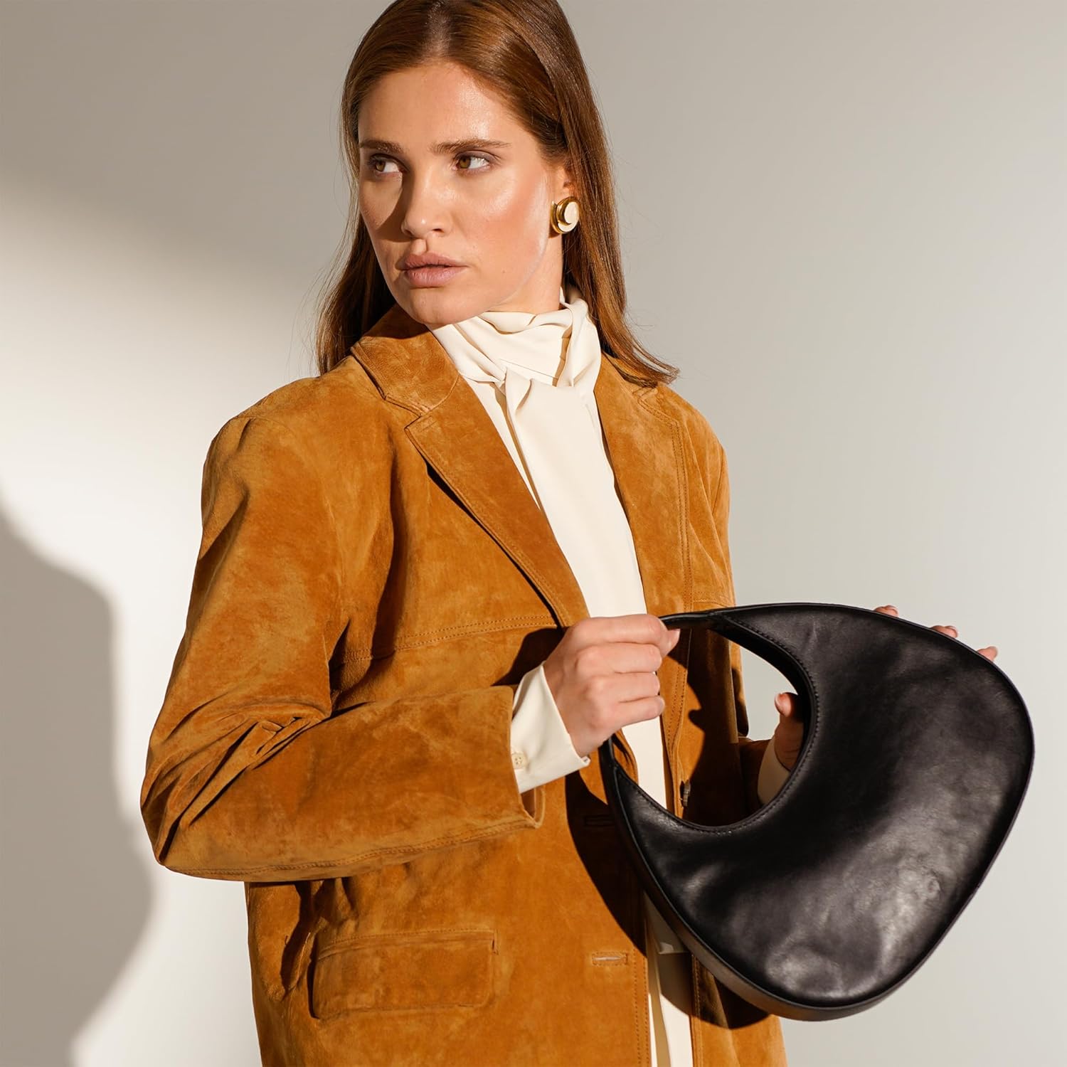 Time Resistance Leather Handbag - Full Grain Leather Purse for Women - Top Handle Bag - Tote Bag