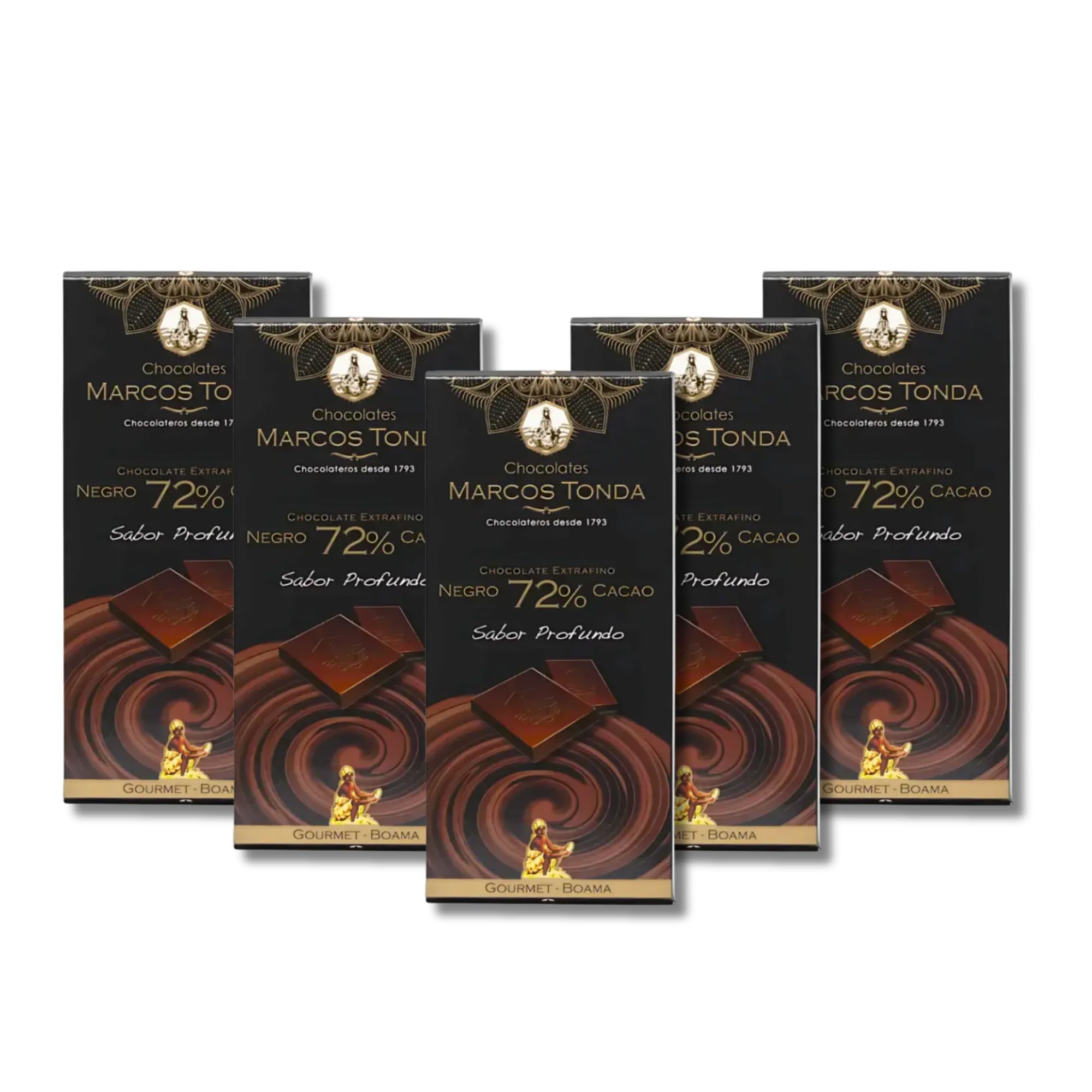 Chocolates Marcos Tonda – Chocolate Gourmet Boama X5 | Chocolate Negro 85% Cacao X5 | Chocolate Sin Azucar Añadido | Chocolates Originales Para Regalar | Desde 1793 — view 9