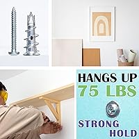 Vista 3 de Kit de anclajes de yeso autoperforantes de zinc Ansoon con tornillos, 25 anclajes de pared de metal resistentes y 25 tornillos #8 x 1-1/4 pulgadas