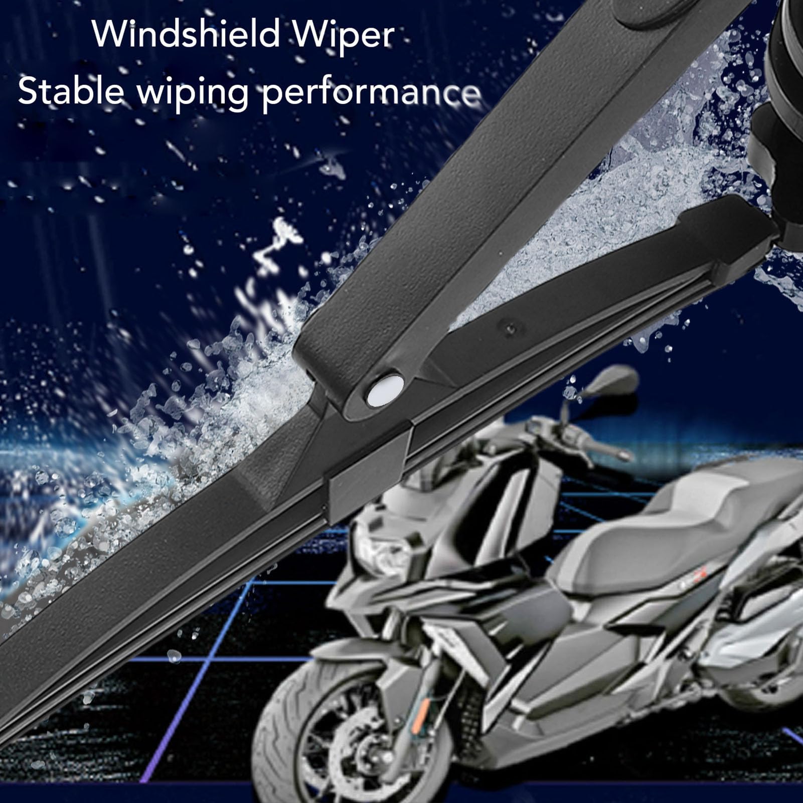 Fockety Tergicristallo per il Casco Motociclistico, 2 velocità 1200 MAh Waterproof Helmet Wiper Compatibile con la Maggior Parte della Visiera Universale con Staffa Telescopica