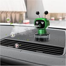 Smart Cute Robot Car Air Freshener, Fine Spray Car Aromatherapy Machine with Four-Gear Adjustment, Auto On/Off Mini Robot Fillable Essential Oil Diffuser for Vehicle Home Office Flower