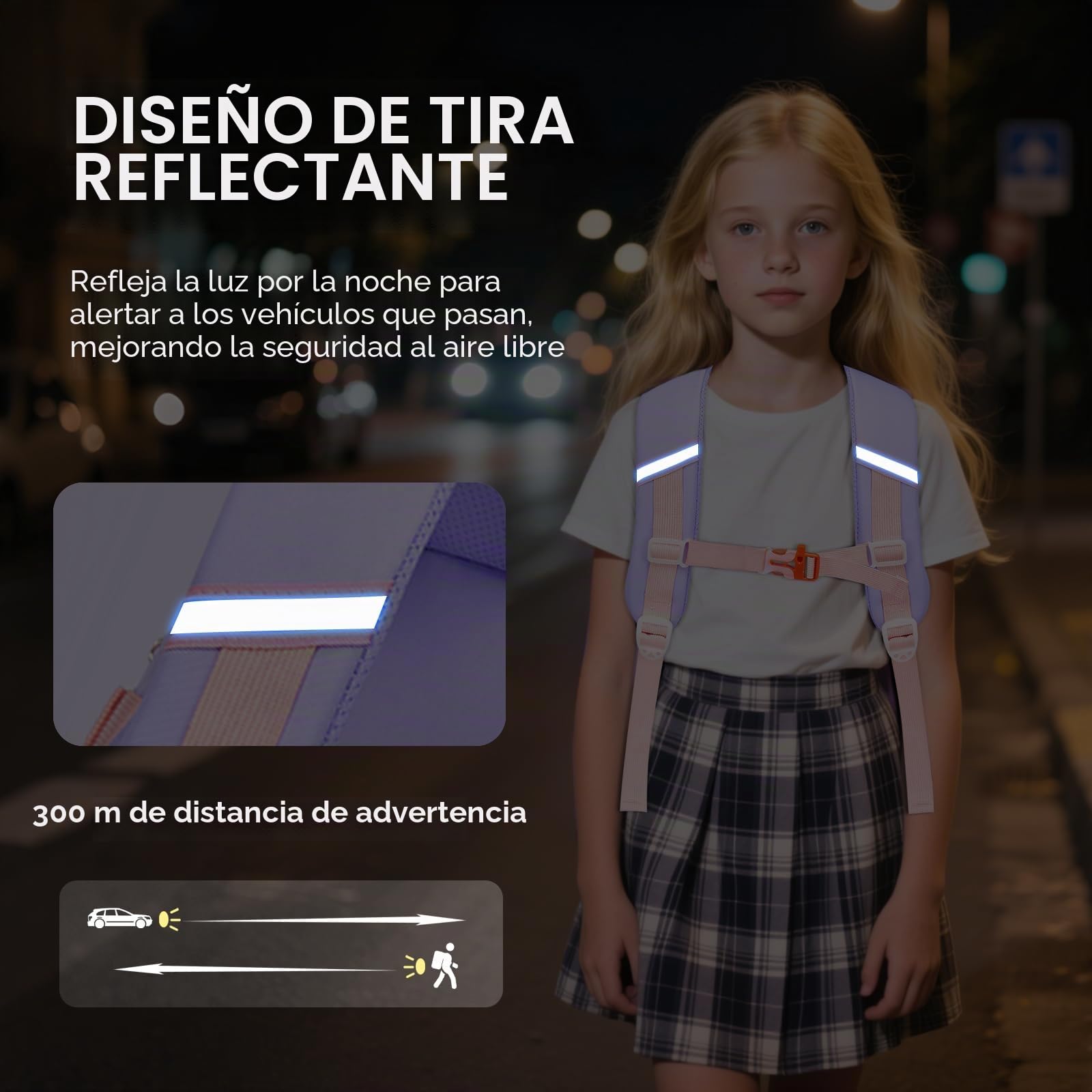 Tanou Mochila Escolar Niña Primaria, 3 Piezas Mochilas Colegio Ligero
