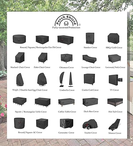Miniatura 7 de Porch Shield Fundas para sillas de patio, impermeables, para asiento profundo, para silla de césped, 30 pulgadas de ancho x 33 pulgadas de