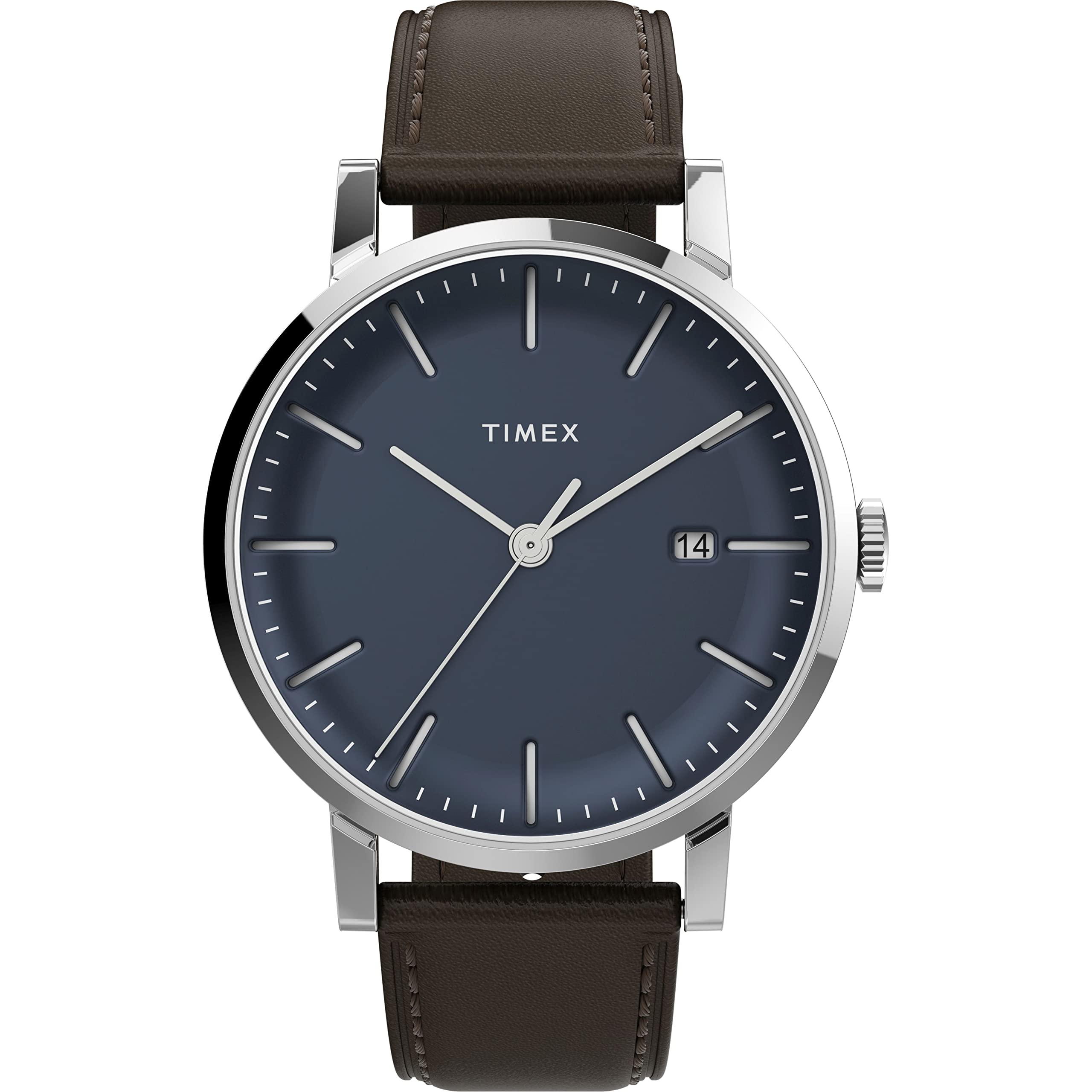 Men's Analogue Watch with a Leather Strap Midtown