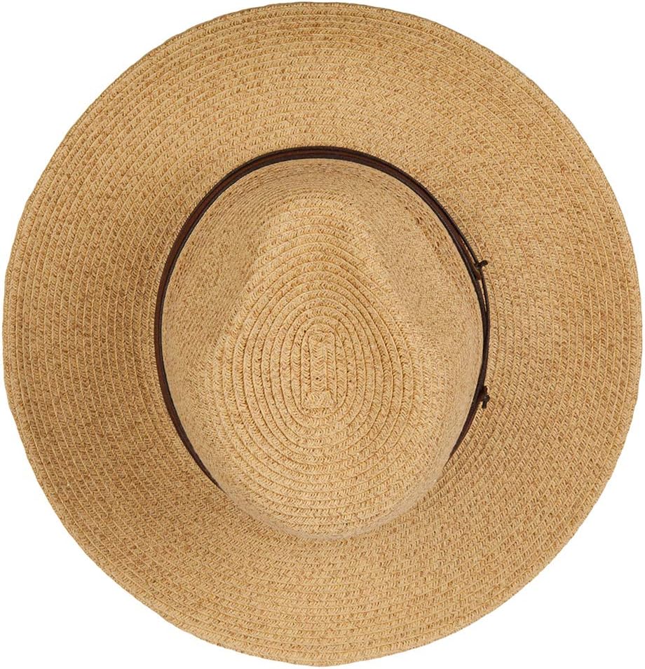 UPF 50+ Women's Paper Braid Brim Fedora Hat