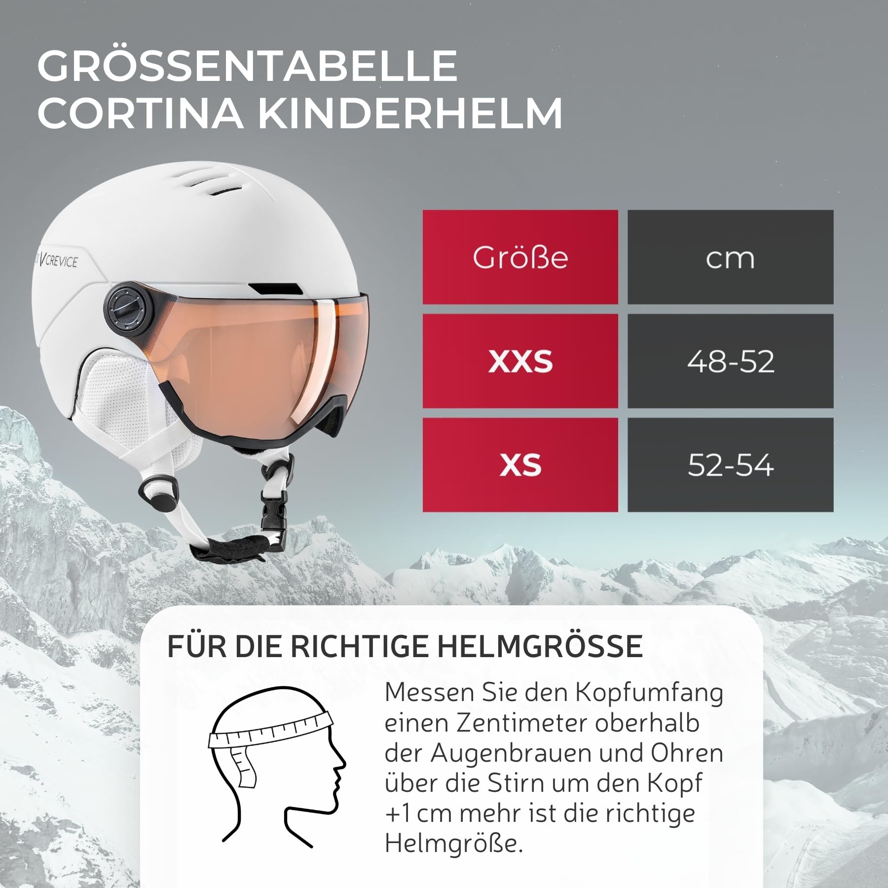 Black Crevice Dziecięcy kask narciarski Cortina I kask narciarski z pełnym wizjerem i wentylacją I kask snowboardowy dla chłopców i dziewczynek I z nausznikami i uchwytem na okulary narciarskie I