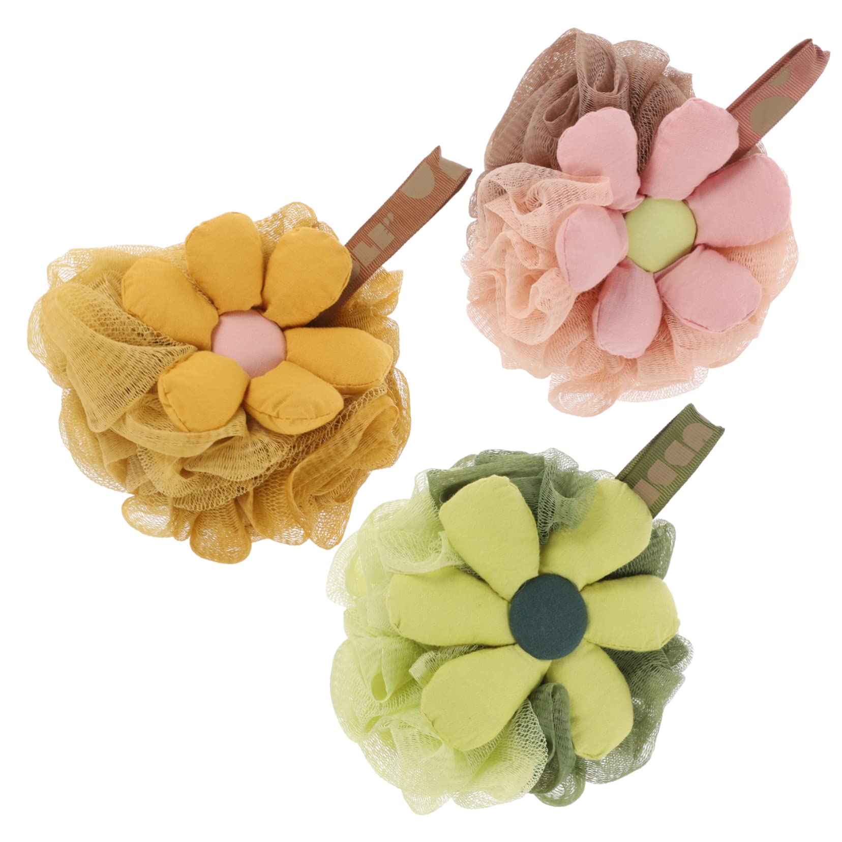 Angoily 9piezas Esponja De Baño Para Bebés De Exfoliante Floral De Loofah Para Baño De Recién Nacidos Diseño Práctico y Portátil