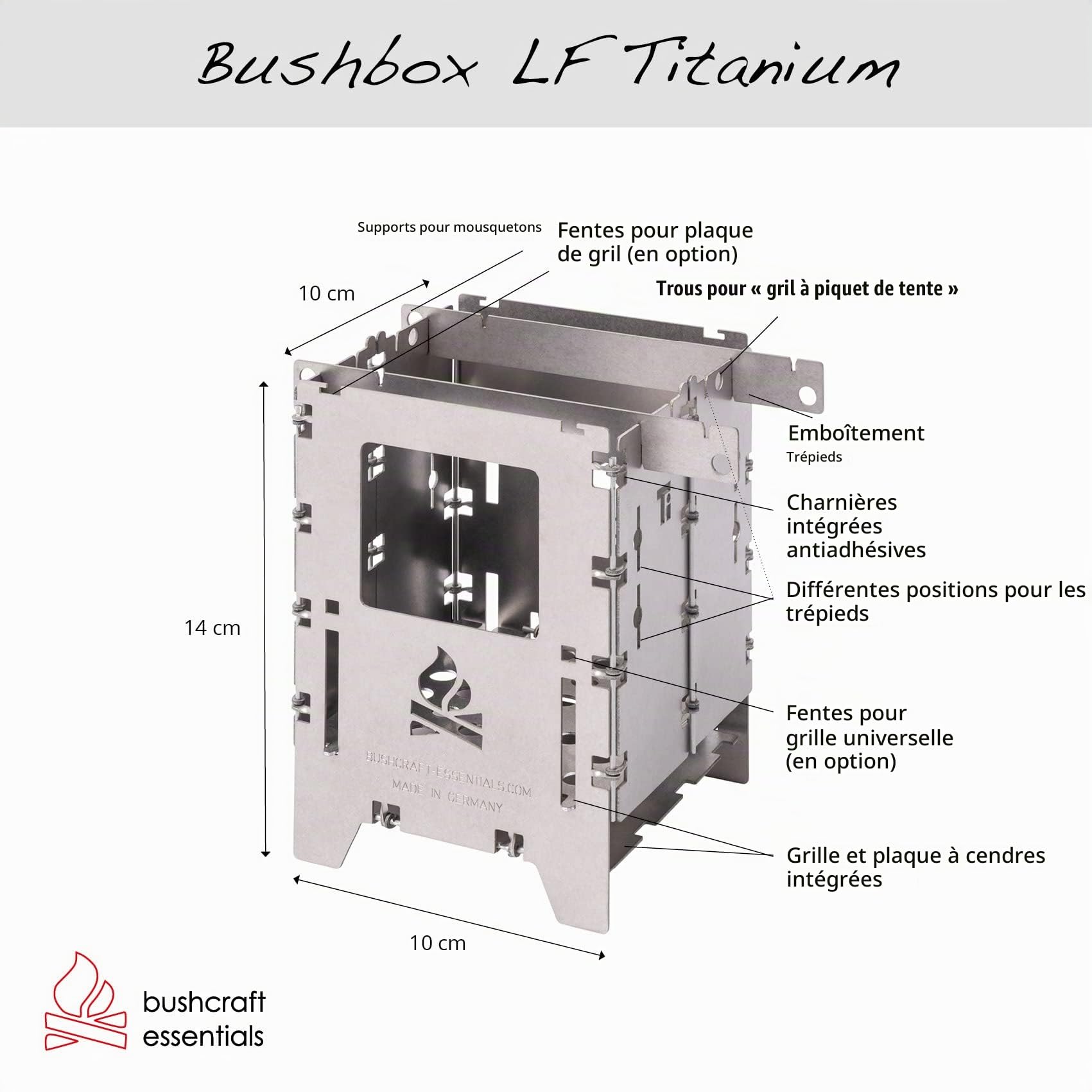 Réchaud à bois Bushbox LF titane