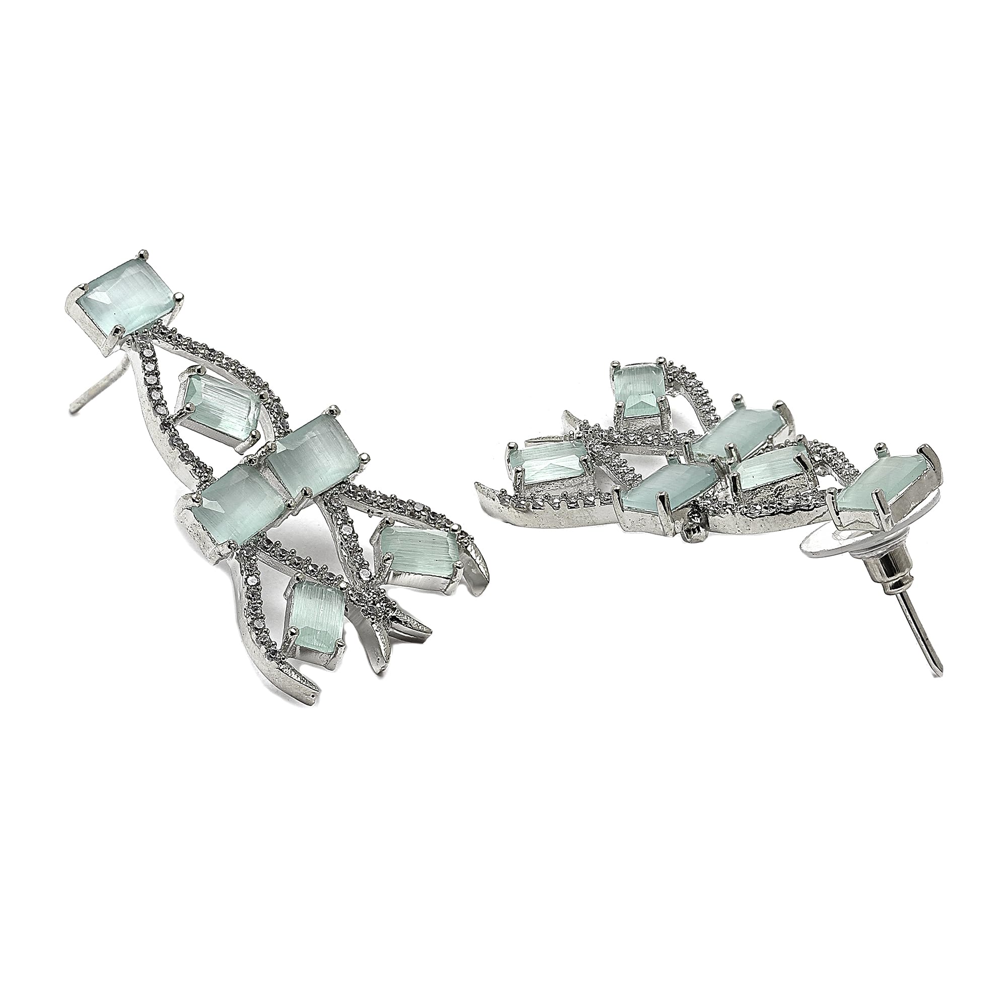 Rhodium-Plated American Diamond Necklace Set