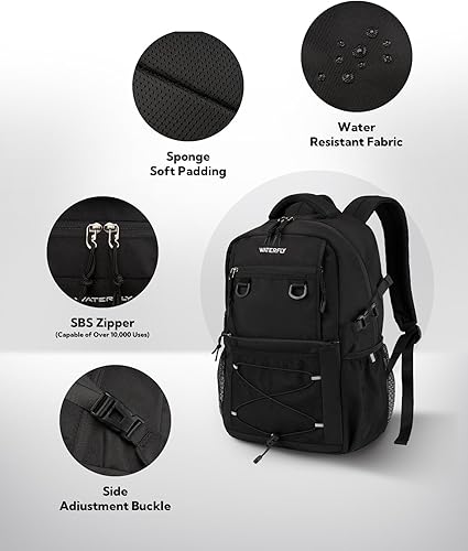 Miniatura 5 de WATERFLY Mochila informal de viaje, senderismo, 22L, ligera, para uso diario, al aire libre, ciudad, universidad, para mujeres y hombres