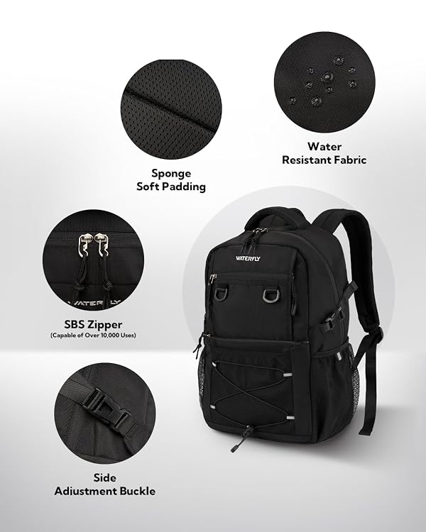 WATERFLY Travel Hiking Casual Backpack: 22L Lightweight Everyday Outdoor City Daypack College Bookbag for Women Men by WATERFLY - Used condition - Image 5
