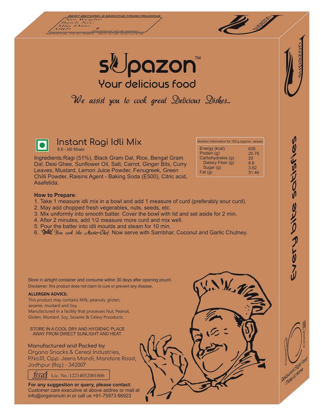 sUpazon Instant Idli Mix, 400g (Ragi Idli) - Image 2 thumbnail