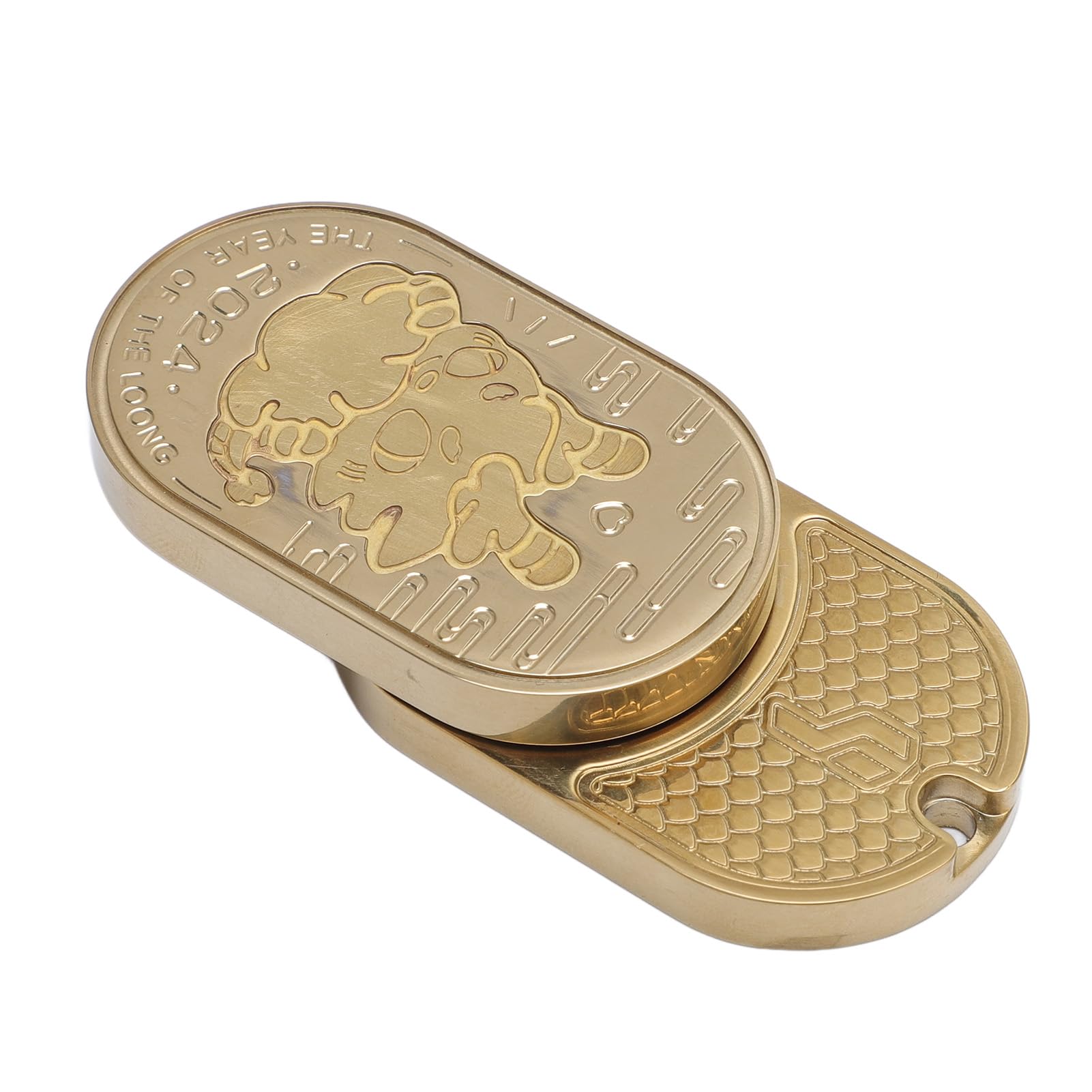 Generic Interaktywna Zabawka-karta do Pchania Palcem w Kształcie Smoka, Trwała Stal Nierdzewna Zapewniająca Odprężenie w Dowolnym Miejscu (GOLD)