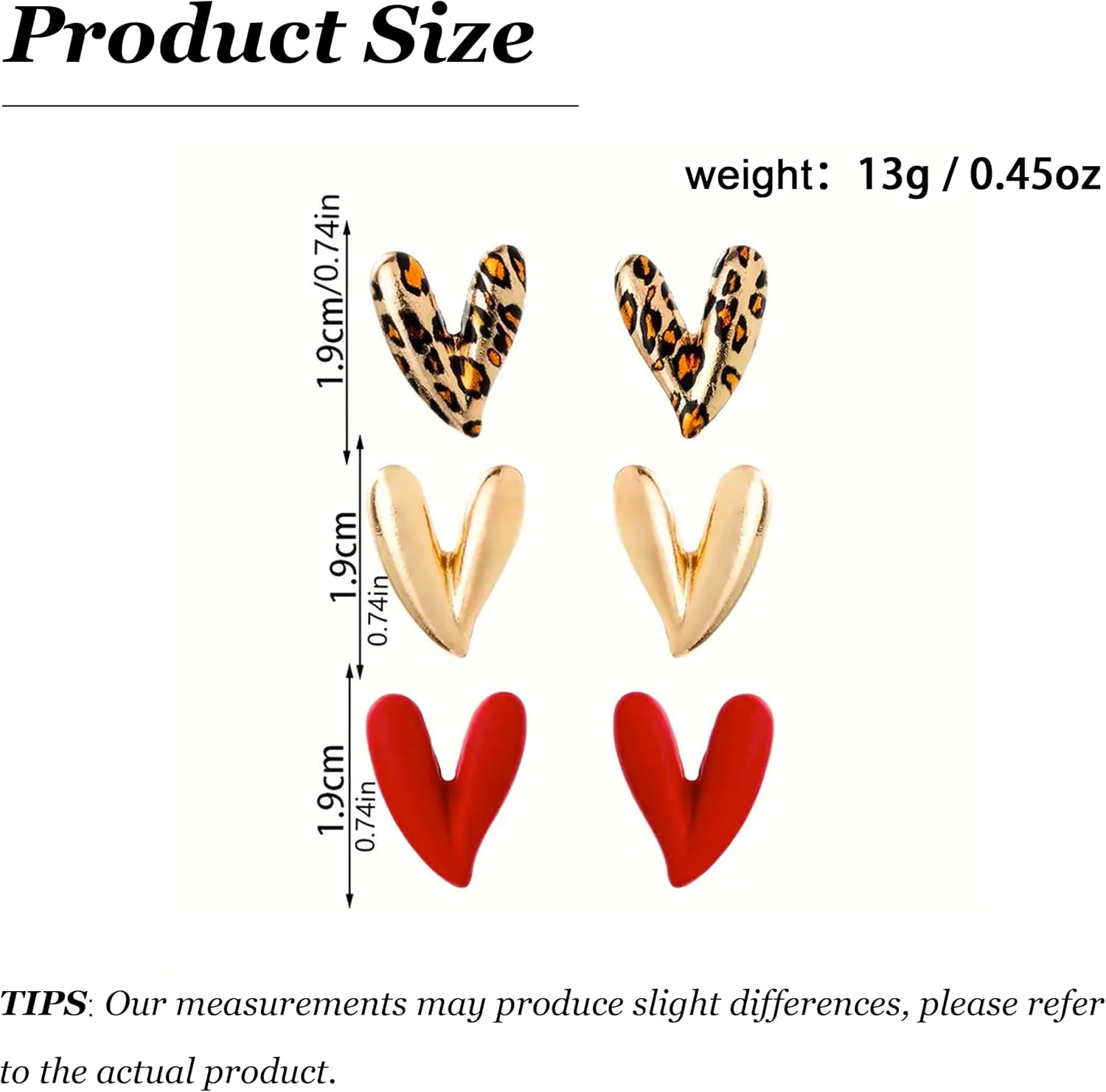 Red Heart Earrings Gold Leopard Print Earrings for Women Leopard Heart Trendy Jewelry Valentine's Day Gifts - Image 6