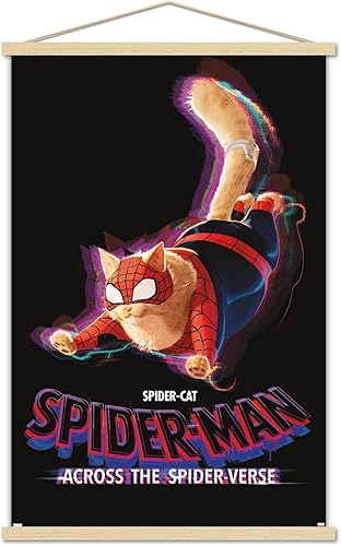 Trends International Marvel Spider-Man Across The Spider-Verse - Póster de pared de una hoja de gato, 22.37 x 34.00 pulgadas, paquete de impresión
