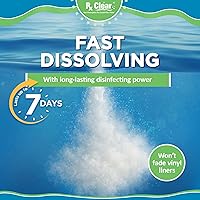 Vista 2 de Rx Clear Cloro granular para piscina de 25 libras Uso como bactericida, algicida y desinfectante en piscinas, jacuzzis y spas Estabilizado
