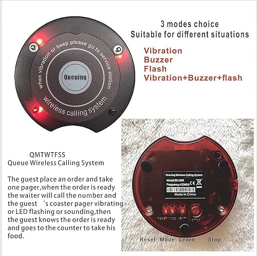 Miniatura 7 de 30 buscapersonas de montañas+1 teclado para colas de llamadas localizadoras restaurante sistema de llamadas inalámbrico camarero sistema de