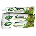 Dabur Herb’l Neem Germ Protection Toothpaste – 600g (200g + 100g x Pack of 2) | Fights Bacteria | No Added Flourides & Parabens | Complete Oral Care