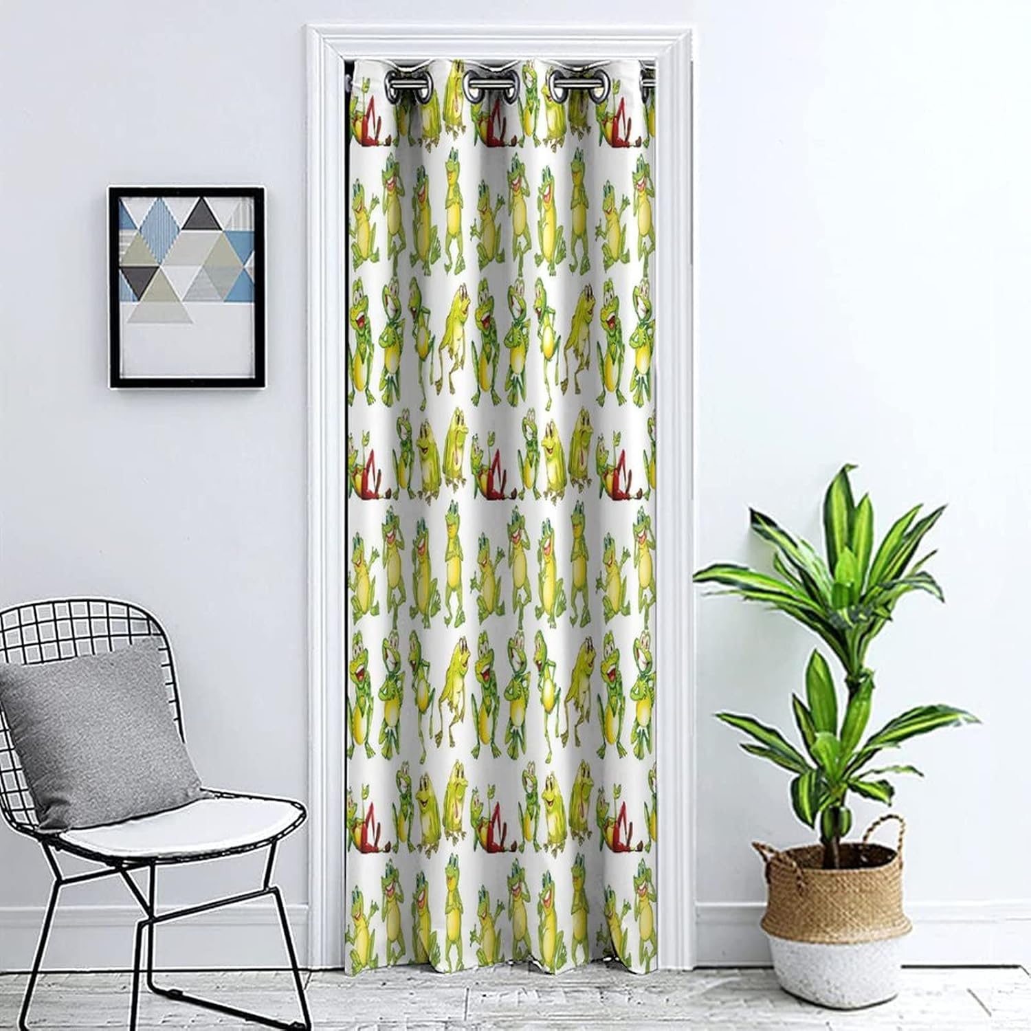 XISUNYA Door Curtains for Doorway Privacy, Nursery Doorway Curtain Grommet Window Curtain, Cute Owls in Starry Night and Moon Happy Sleepy Print Closet Door Curtain, 1 Panel 42 x 96 Inch, for Bedroom