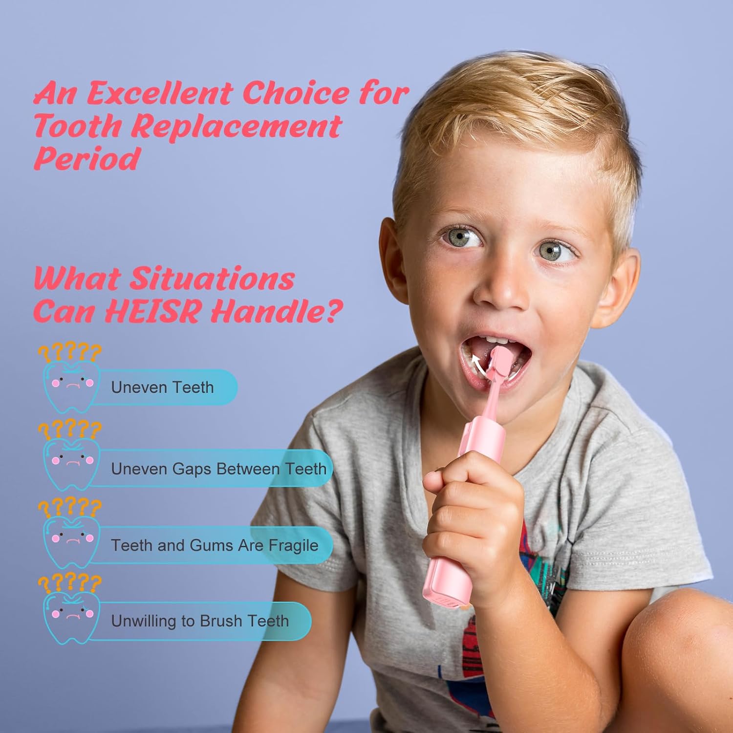 3-Sided Kids Sonicare Toothbrush, Complete Deep Cleaning in 30 Seconds