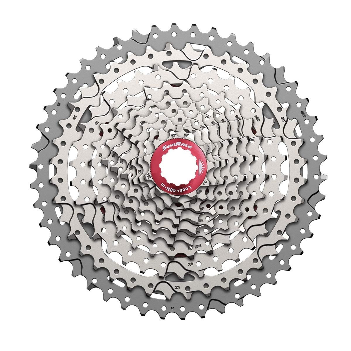 SunRace Cassette MX9 Light 11v sram XD 10-42t Silver (Cassette MTB)