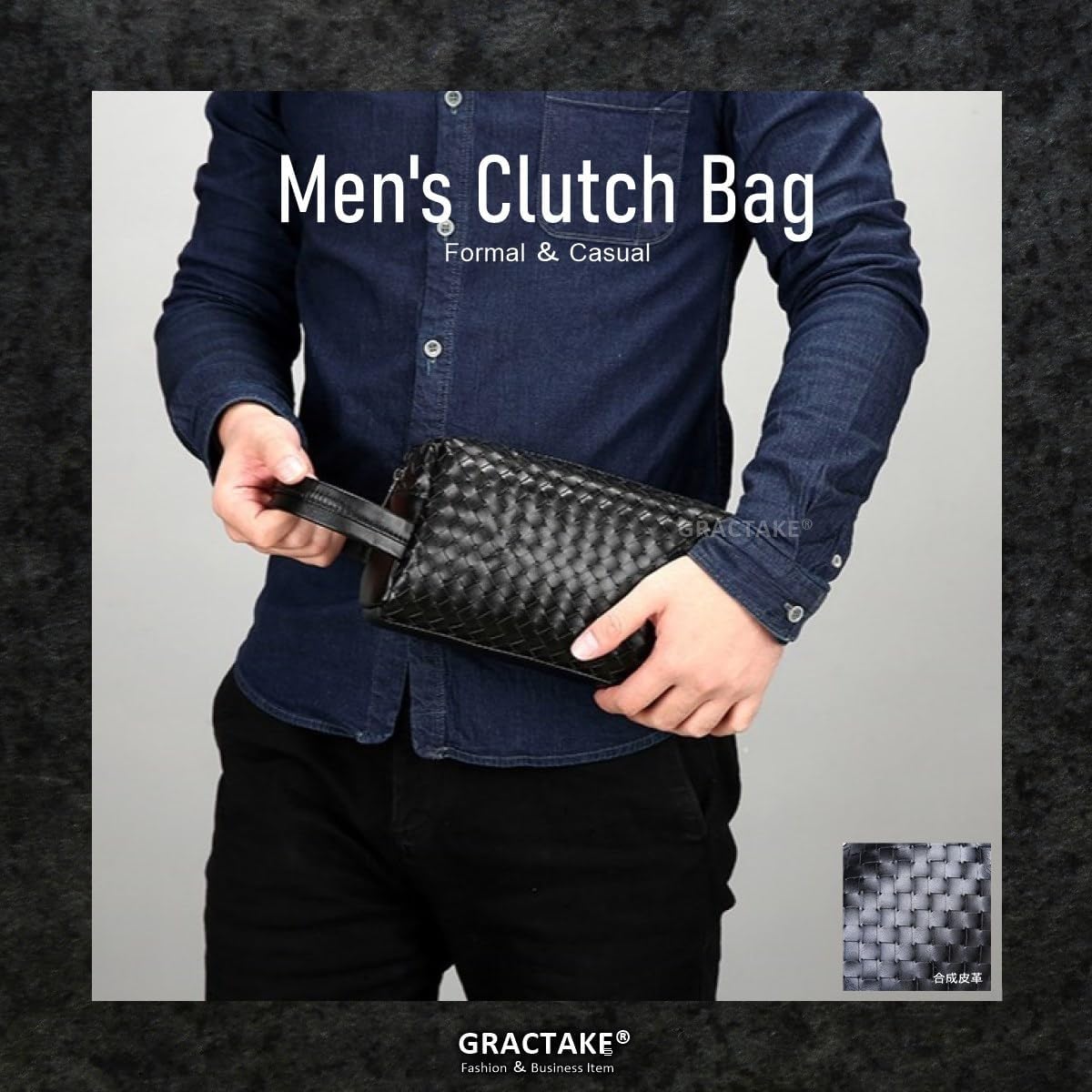 ボッテガヴェネタ BOTTEGA VENETA ビジネスバッグ - レザー ダーク