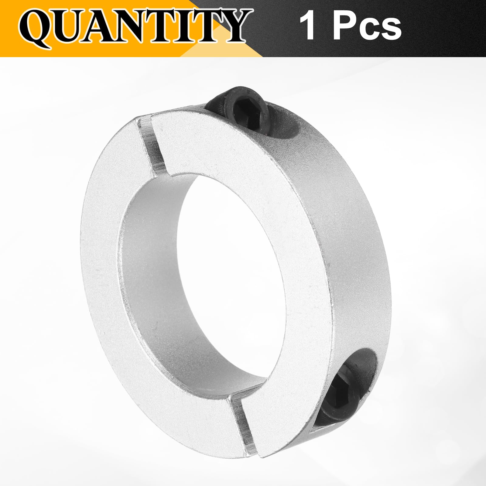 sourcing map 1 x doppelt geteilter Schaftkragen, 60 mm Bohrung, zweiteiliger Klemmkragen, 95 mm Außendurchmesser, 22 mm Dicke, Aluminium-Legierung, Schraubspaltring