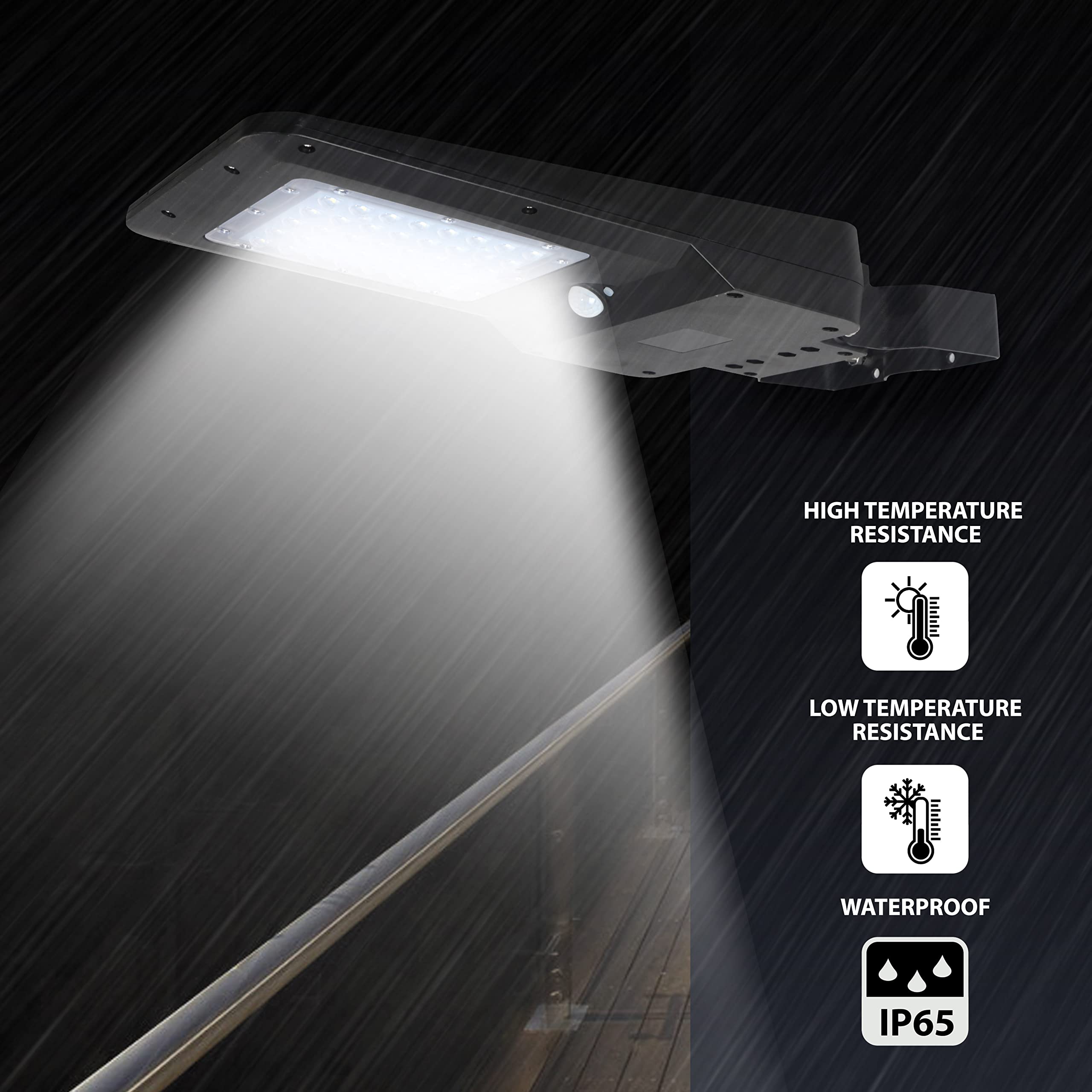 CRUISER: Lampa podłogowa ładowana energią słoneczną o mocy 15W (1600lm) z czujnikiem ruchu