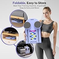 Vista 7 de Pilates Board,Foldable Pilates Reformer Equipment with Timer, Multi-Purpose Portable Pilates Reformer Machine Home Pilates Kit for Home