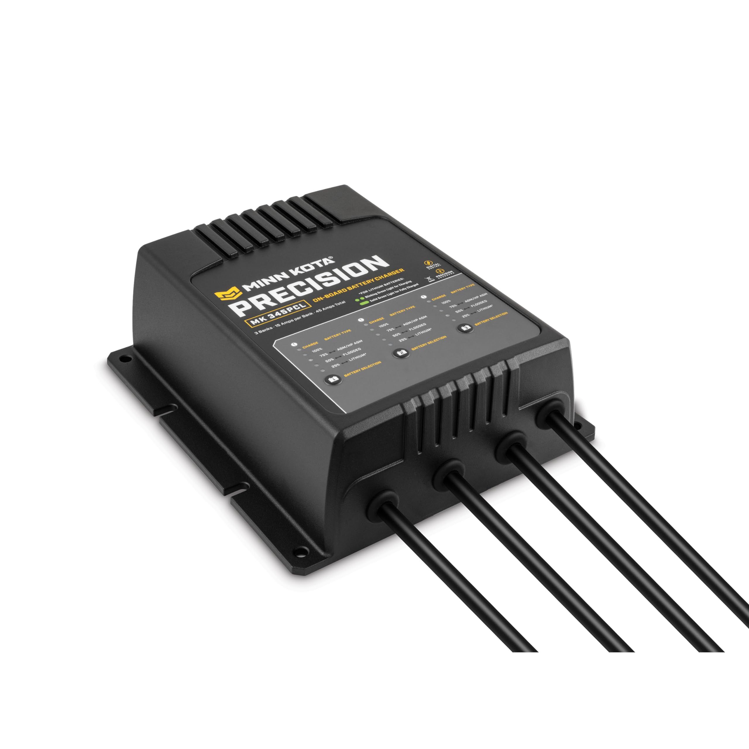 Minn Kota Precision MK 345PCL On-Board Battery Charger with 3 Charging Banks, 15 Amps per Bank-picture-27
