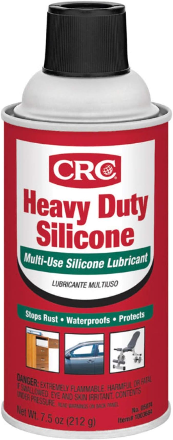 Heavy Duty Silicone Lubricant 05074 – 7.5 Wt Oz., Multi-Purpose Silicone Lubricant for High Temperature Applications
