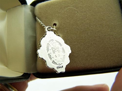 Miniatura 5 de Silver Toned Base Corazón Accent Border Milagrosa Virgen Madre María Medalla 78inch