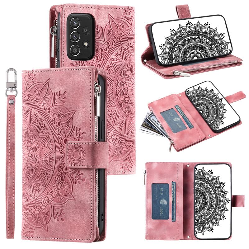Étui Galaxy S22 zippé gris anti-perte pour ranger cartes et monnaie en sécurité