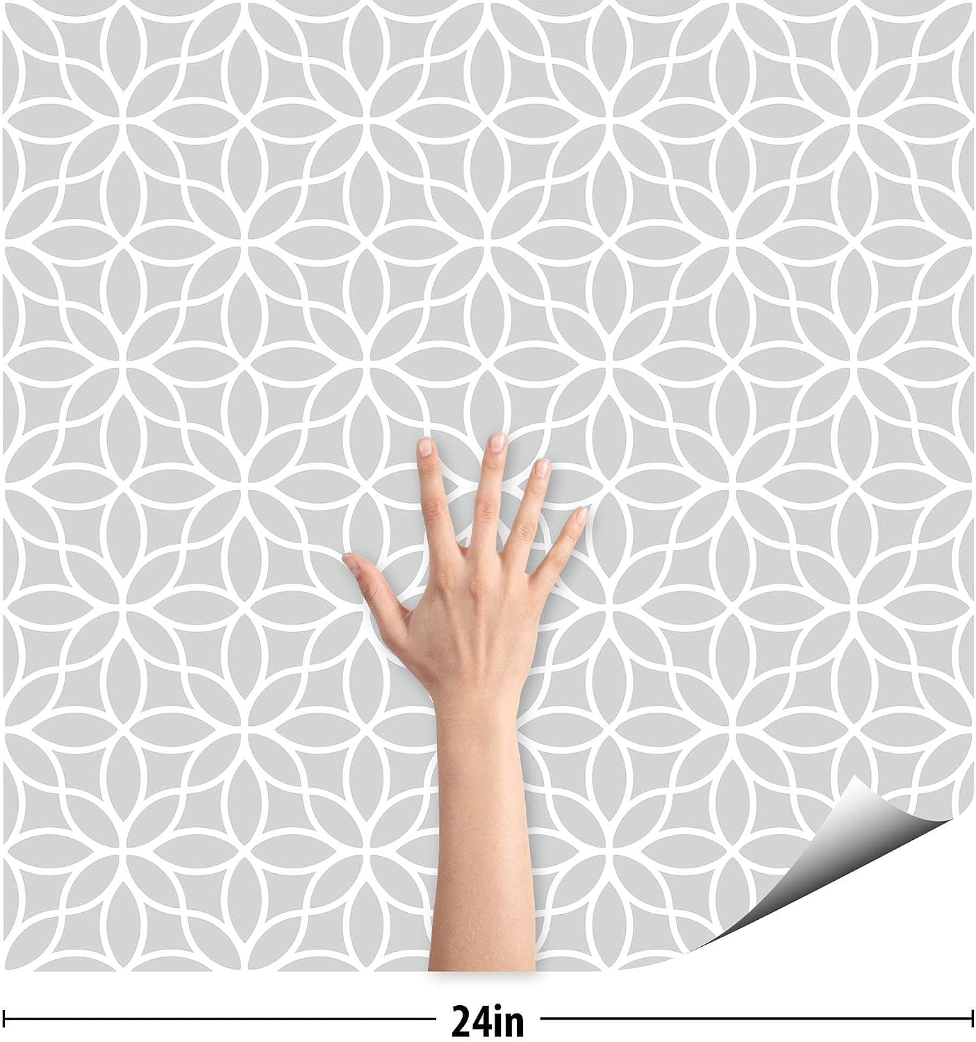 SpeedWallpaper Grey Lattice Peel and Stick Removable Wallpaper 5047