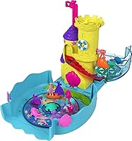 Vista 5 de Polly Pocket Acuario de burbujas con tema submarino, 2 características de fabricación de burbujas, piscina, micro polly y muñeca de sirena, solución