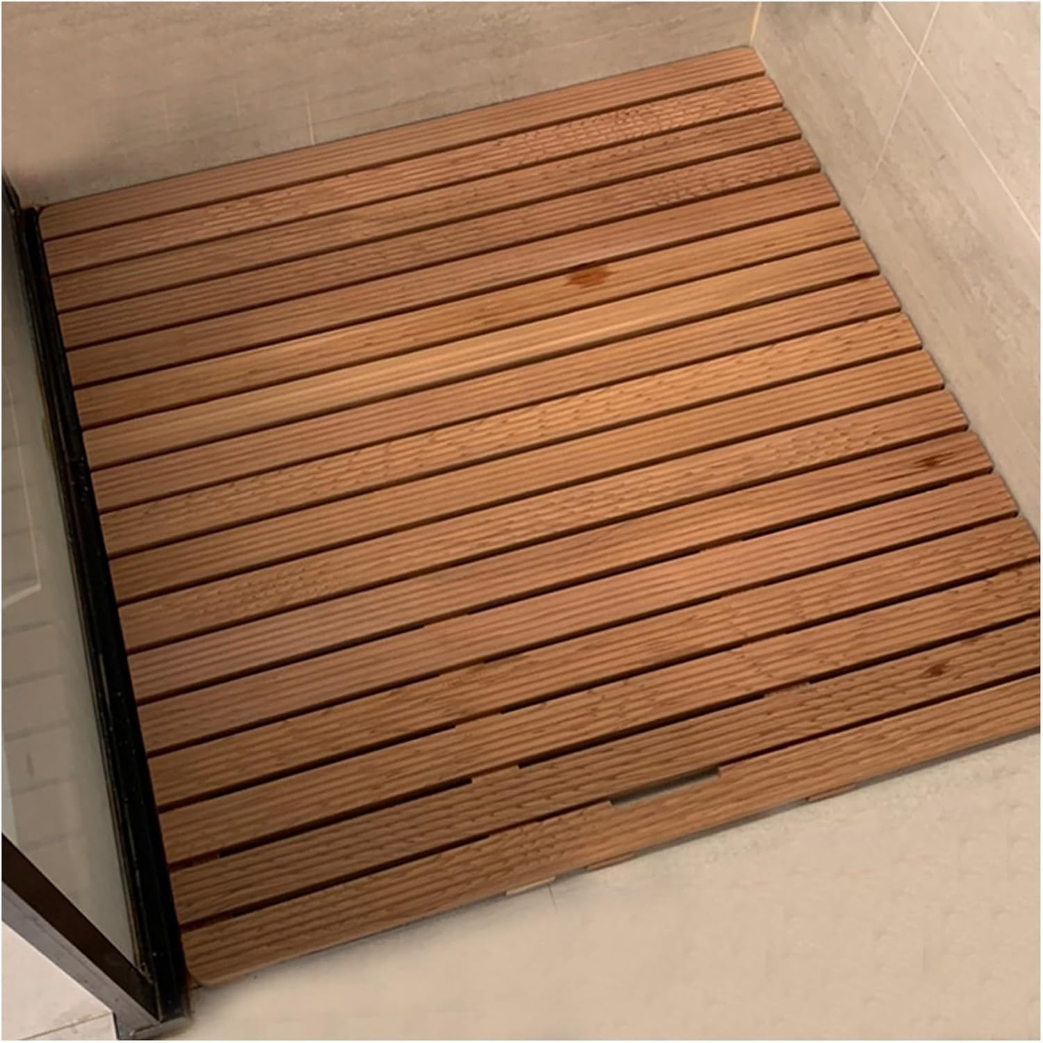 Shower Mat for Bathroom Floor Quick Dry, Elderly/Kids/Pregnant Women Elevated Foot