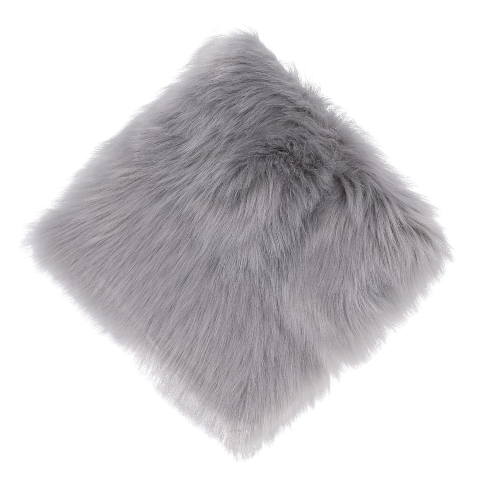 NINGDAN 12inch Square Small Faux Fur Sheepskin Cushion Soft Plush Area Rug,Photo Background for Small Product Desktop Photography,Display and Decor,