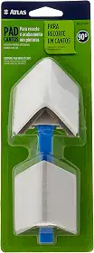 Atlas - PAD Flocado com Cabo para Pintura de Recortes em Cantos de Parede, Cor Azul