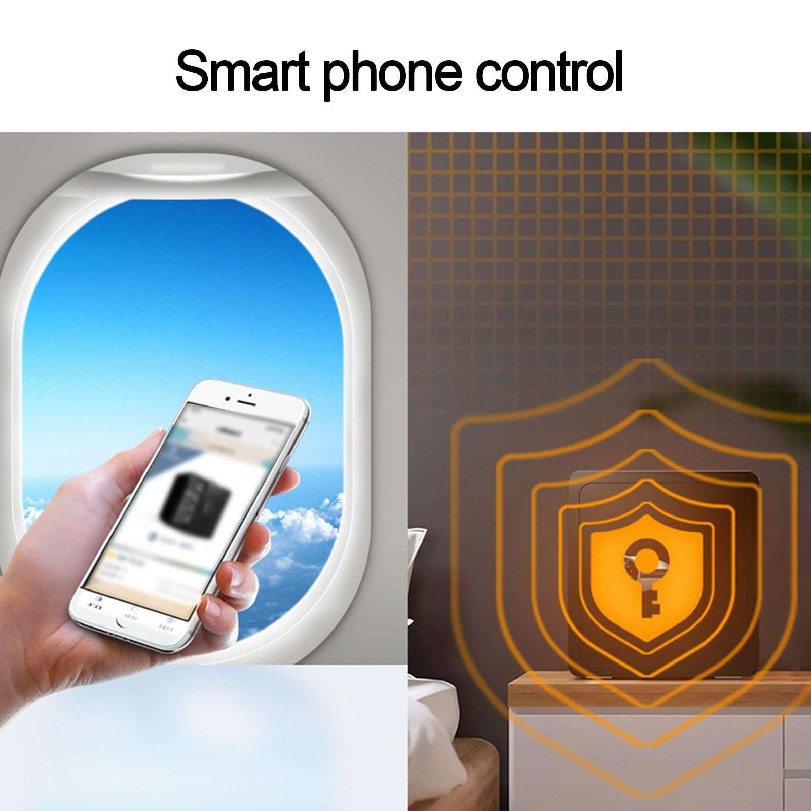 Caja Fuerte Ignifuga Suelo Acero Acero Caja Fuerte Inteligente con Huella Dactilar Control Remoto Por Wifi y Sistemas de Alarma Safe para el Hogar, Hotel y Oficina(Black)