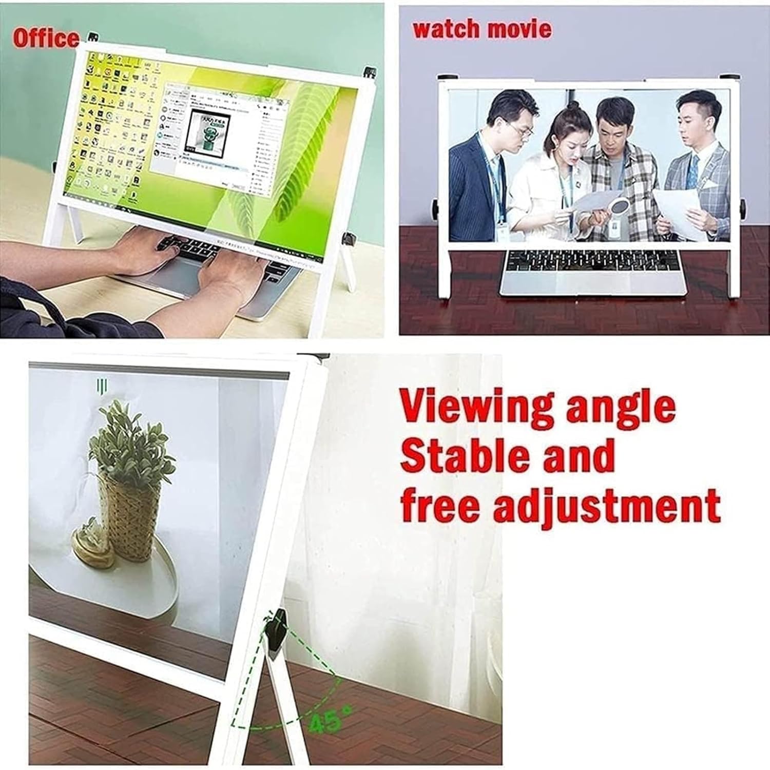 Magnifying Glasses Large Laptop Phone Screen Magnifier, 3D Hd Copmputer Screen Magnifier Amplifier Projector for Gaming