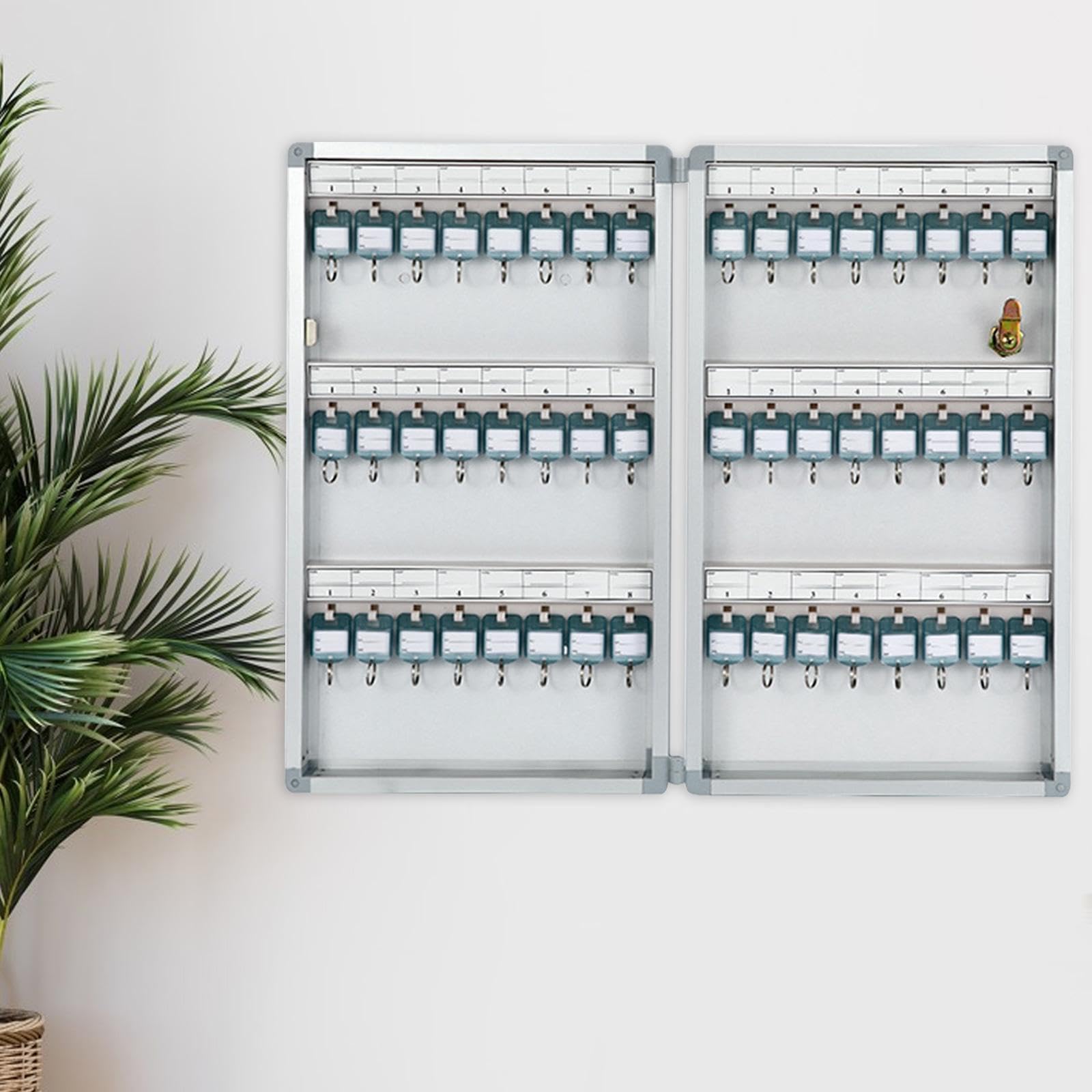 Oshhni Boîte de serrure à clé armoire à clés polyvalent avec Index organisateur de clé mural boîte de rangement de clé pour hôtels voituriers, Position des 48 touches
