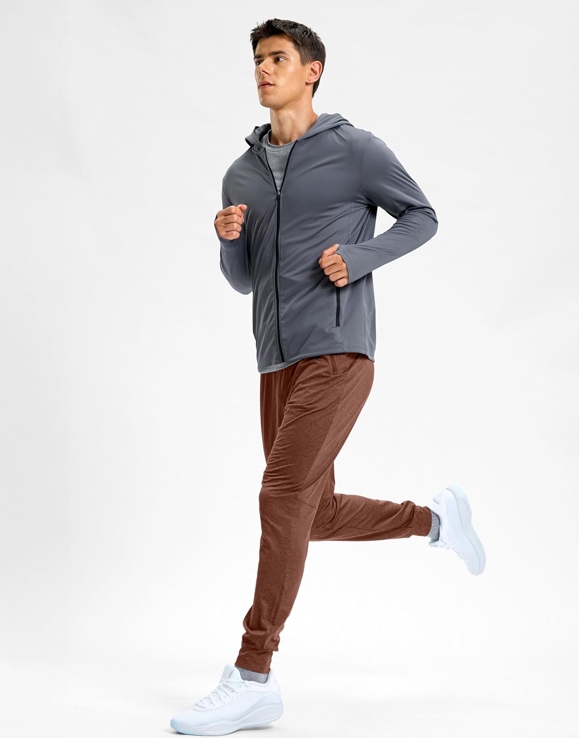 G Gradual Men's Sweatpants with Zipper Pockets Stretch Tapered Joggers Quick Dry Athletic Workout Gym Pants for Men - Image 7