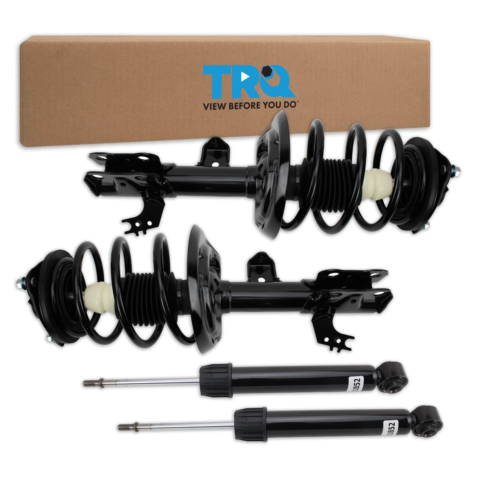 TRQ Front and Rear Complete Strut Assembly &amp; Shock Absorber Kit Complete Strut &amp; Coil Spring Assembly Compatible with 2018-2022 Toyota Camry L LE XLE