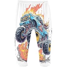 Pigsaly Boy Footed Pants Onster Truck Fire Baby Girls Pants Cotton Newborn Leggings 3M