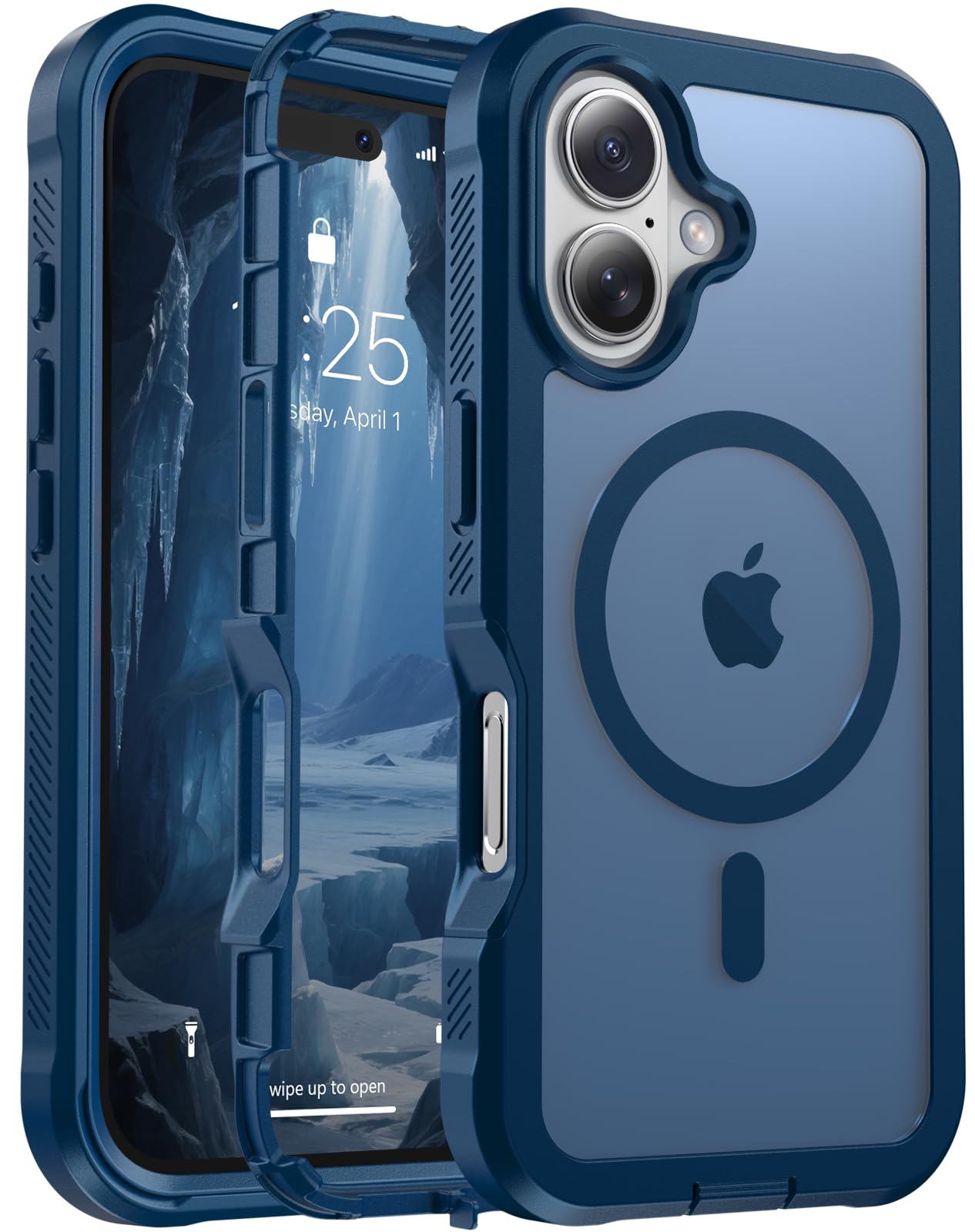 jaroco Magnetic for iPhone 17 Case Heavy Duty Protection Deep Blue